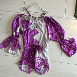 Ramona La Rue Romper Mulberry Hibiscus